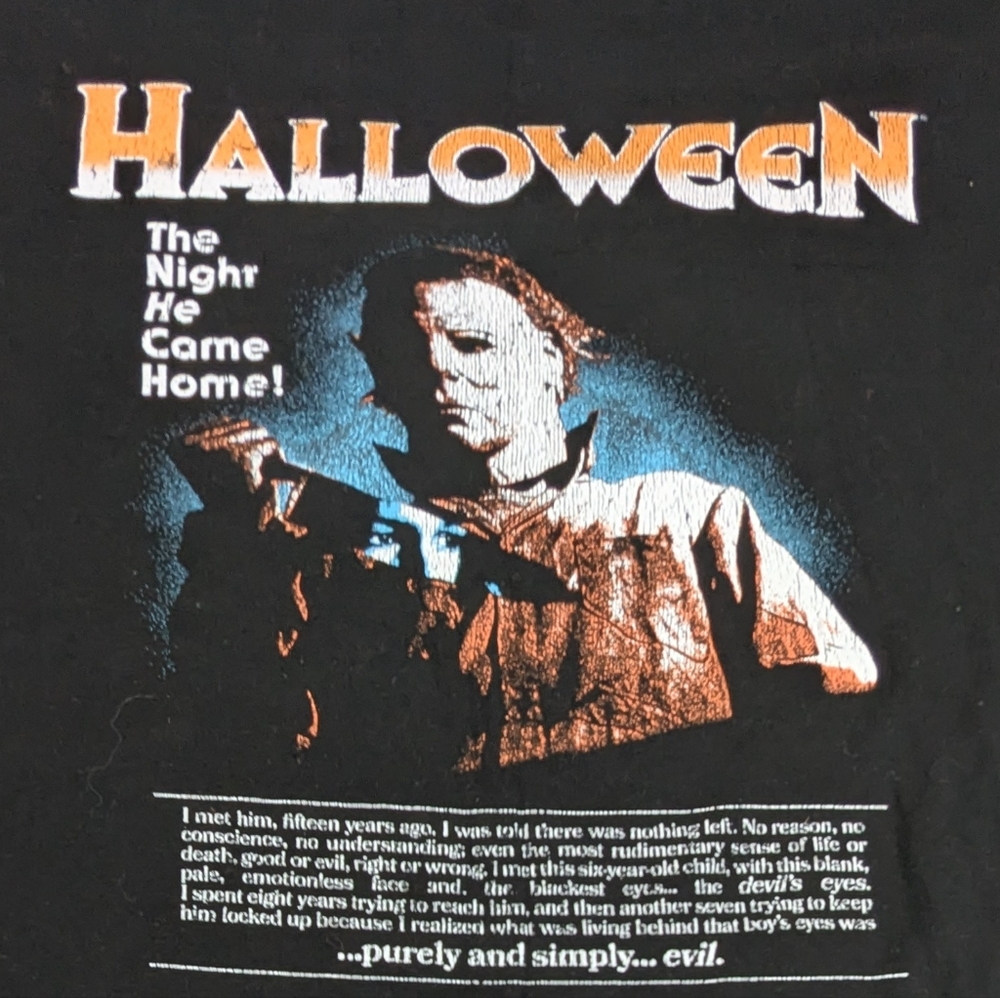 Halloween The Movie Black Tshirt Featuring Micheal Myers Graphic T-Shirt 3X